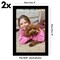 Americanflat Gallery Picture Frame - Set of 2 - Photo Frame for Wall Decor - Shatter Resistant Glass - Adjustable Hanging Hardware - Includes Easel for Tabletop Display - Black